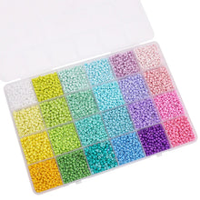 Load image into Gallery viewer, 5200Pcs Glass Rice Beads Jewelry Making Kit – 24-Grid Box for DIY Bracelets, Earrings &amp; Kandi Accessories | Handmade Craft Supplies Set
