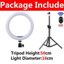 Load image into Gallery viewer, 26cm LED Selfie Ring Lamp Photographic Selfie Ring Lighting
