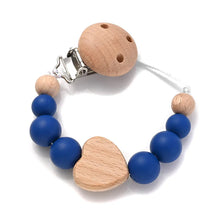 将图片加载到图库查看器，Baby Pacifier Chain Clip Silicone Teether Beads Soother Toy
