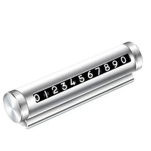 Load image into Gallery viewer, Car Temporary Parking Number Plate Black/Silver/Blue Aluminium Alloy Material Roller Adjustable Car Parking Plate Car Supplies
