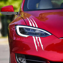 将图片加载到图库查看器，Monster Claw Car Stickers Automobile Hood DIY Vehicle Headlight Refit Reflective Vinyl Decal Ghost Paw Scratches Auto Decoration
