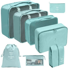 Load image into Gallery viewer, 7/8/9/10 Pcs Travel Organizer Packing Cubes – Lightweight Polyester Luggage Storage Bags for Clothes, Shoes, and Accessories
