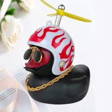 Load image into Gallery viewer, Car Duck With Helmet Broken Wind Pendant Small Yellow Duck Road Bike Motor Helmet Riding Cycling Accessories Without Lights
