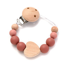 将图片加载到图库查看器，Baby Pacifier Chain Clip Silicone Teether Beads Soother Toy
