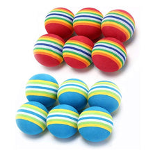 将图片加载到图库查看器，10pcs Cat Toy Balls Interactive for Indoor Cat Red Rainbow Soft Foam Puppies Toy Balls Activity Chase Quiet Play Sponge Ball  Toy Balls for Dog Puppies Kittens
