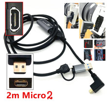 Load image into Gallery viewer, 2in1 USB &amp; Type-C to Micro / Mini HDMI-compatible Video Capture Card Live Streaming Cable for Sony Canon Nikon Fuji Camera PC 4K
