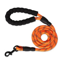 将图片加载到图库查看器，Reflective Dog Leash – Heavy Duty Traction Rope with Padded Handle for Strong Dogs

