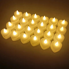 Load image into Gallery viewer, 24PCS LED Candle Tea Lights Battery Operated Red Shells Romantic Decoration Flameless  Wedding Party Use
