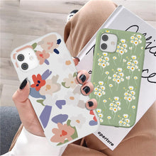 Load image into Gallery viewer, Fashion Flower Phone Case For Iphone 7 8 Plus  Iphone Xr X Xs Silicone Ultra Thin Shockproof Mobile Phone Case With Fashion Pattern Cover Stylish Beautiful Flower Pattern Colored iphone Case
