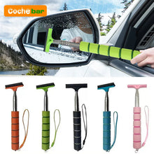 Load image into Gallery viewer, Car Rearview Mirror Wiper Cleaning Tool Auto Glass Mist Cleaner Scraper Car Accessories Handle Telescopic Window Cleaning Brush
