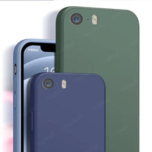 将图片加载到图库查看器，For Cover iPhone 5 Case For Apple iPhone 5 5S SE 2016 Capa New Liquid Silicone Phone Bumper TPU Soft Cover For iPhone 5 Fundas
