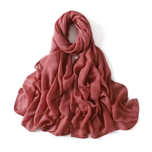 Load image into Gallery viewer, Women’s Large Cotton Rayon Hijab Scarf – 180x95cm Plain Wrap &amp; Shawl
