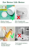 Load image into Gallery viewer, Portable Blender Juicer Bottle Mixer Electric Wireless Charge Mini Fruit Mixers Juicer Cup Blender Milkshake Juice Maker Machine Portable Mini Blender with Wireless Charging for Home, Office &amp; Outdoor Juicer
