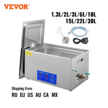 Load image into Gallery viewer, VEVOR 1.3L 2L 3L 6L 10L 15L 22L 30L Ultrasonic Cleaner Lave-Dishes Portable Washing Machine Diswasher Ultrasound Home Appliances
