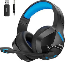 Load image into Gallery viewer, BINNUNE BW01 Wireless Gaming Headset with Mic for PC PS4 PS5 2.4G Bluetooth USB Gamer Headphones with Mic for Laptop Computer
