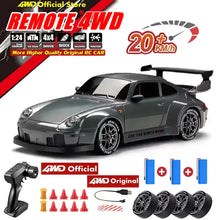Load image into Gallery viewer, 4WD Remote Control Drift Car - 1:24 Scale High-Speed Racing Car, 2.4G Radio, 20KM/H Mini RC Car for Boys &amp; Teens
