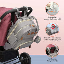 将图片加载到图库查看器，3 in 1 Diaper Bag Backpack with Foldable Baby Bed &amp; USB
