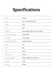 Load image into Gallery viewer, Vention Usb Hub 4 Port ABS Hub USB 3.2 10Gbps for Laptop Multi Splitter Adapter For Xiaomi Macbook PC Computer Accessories
