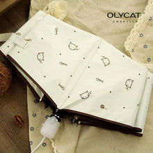 Load image into Gallery viewer, OLYCAT Automatic Umbrella Rain Women Lovely Cat Folding Umbrellas Windproof Black Coating Anti UV Parasol Women's Umbrella Girl
