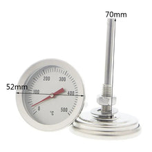将图片加载到图库查看器，Stainless Steel BBQ Thermometer Meat Thermometer Temperature Meter BBQ Food Cooking Meat Gauge Kitchen Tools 0-500℃
