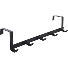 Load image into Gallery viewer, 5-Hook Over Door Organizer Rack - Heavy Duty Iron Bathroom Kitchen Coat Hanger for Home Storage
