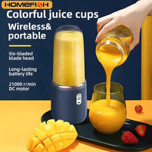 Load image into Gallery viewer, Portable Electric Blender Bottle – 6-Blade Smoothie Maker USB
