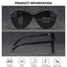 Load image into Gallery viewer, BARCUR Women’s Transparent Fashionable Cat Eye Sunglasses – Polarized UV400 Gradient Lenses for Summer Travel Party &amp; Vacation – Comfortable Durable Best Gift Idea
