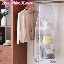 Load image into Gallery viewer, Hanging Closet Organizer Bag - Eco-Friendly 3D Transparent Storage for Tote Bags &amp; Purses

