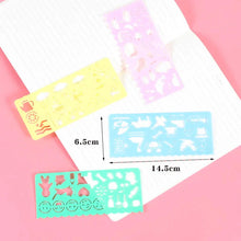 Load image into Gallery viewer, 4PCS Kids Drawing Toys Painting Template Board Plastic Ruler Art Craft Juguetes Learning Draw Educational Toys For Children Gift
