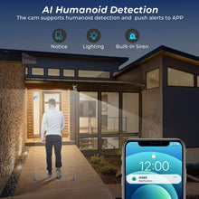 Load image into Gallery viewer, 8MP 4K Outdoor Wifi Security Camera Dual Lens Dual Screens Video Surveillance Camera Home Smart Human Detection ICSEE APP
