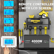 Load image into Gallery viewer, 2500W/3000W/4000W Power Inverter Pure Sine Wave DC 12V To AC 110V 120V with Remote Control and USB LCD Display For Vehicles RV
