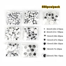 将图片加载到图库查看器，Self-Adhesive Googly Wiggle Eyes - 100/200/550pcs for DIY Crafts &amp; Handmade Toys
