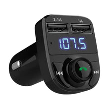 Load image into Gallery viewer, Car Charger Wireless Bluetooth FM Transmitter Hands-Free Calling Radio Receiver Mp3 Music Stereo Adapter Dual USB Port Charger

