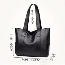 将图片加载到图库查看器，Vintage Large Capacity Tote Bag, Retro Vegan Shoulder Bag, Women's Casual Handbag For Commute
