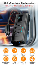 Load image into Gallery viewer, Car 220v Inverter 12 to 220 Voltage Power Converter 200W for 12V Vehicles
