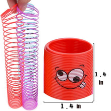 Load image into Gallery viewer, 12PCS Smiling Face Rainbow Spring Toys – Mini Magic Coil Fidgets for Kids | Stress Relief Party Favors in Random Colors
