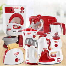 将图片加载到图库查看器，Household Appliances Pretend Play Kitchen Toys Coffee Machine Toaster Blender Vacuum Cleaner CookingToys For Children
