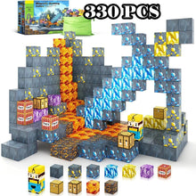 Load image into Gallery viewer, Magnetic Building Blocks Mine World Magnet Cube Set for Boy Girl Kid Age 3+ DIY Model Children Stem STEM Sensory Toy Gift
