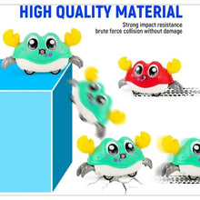 Load image into Gallery viewer, Interactive Crawling Crab Toy - Double Return Force &amp; Bubble Simulation | Fun Baby Sensory Toy for Toddlers
