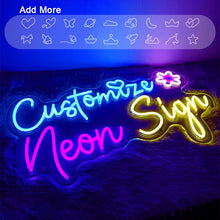 Load image into Gallery viewer, Neon sign custom Can Personalized RGB Neon Sign For Wedding Wall Decorations Birthday Bar Party Name Neon Signs Business Logo
