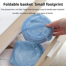 Load image into Gallery viewer, Folding Laundry Storage Basket – Mesh Household Clothes &amp; Toy Organizer
