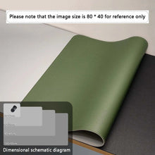将图片加载到图库查看器，Large PU Leather Office Desk Mat – Waterproof Dual-Tone Mouse Pad &amp; Keyboard Desk Protector for Home or Office
