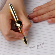 Load image into Gallery viewer, LED Gyro Spinner Pen – Multifunctional Metal Fidget Ballpoint Pen with Light | Stress Relief Spinning Pen for Writing, Focus &amp; Gifts

