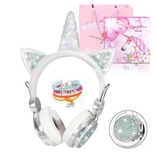 Load image into Gallery viewer, Cute Unicorn Headphones 3D Stereo Music Kids Headphones With Microphone Girls Cell Phone Children's Wired Headset Gamer Gift
