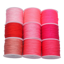 Load image into Gallery viewer, 50 Yards 0.8mm Braided Nylon Cord – Durable Satin String for Jewelry Making, Beading, Macrame, Chinese Knot &amp; DIY Crafts
