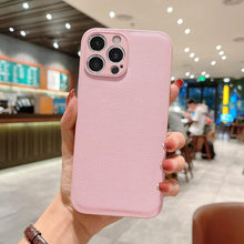 将图片加载到图库查看器，Trendy Slim Leather Case with Full Protection Luxury Leather Textured Case for iPhone 11 12 13 Soft Shockproof Cover Leather Case Compatible with iPhone 12 13 Pro Max Elegant Phone Case
