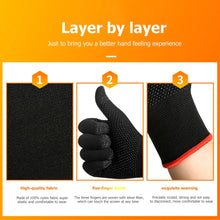 Load image into Gallery viewer, 2PCS Sweat Proof Anti-slip Sensitive Touch Screen Gaming Finger Thumb Sleeve Fingertip Gloves for Biking PUBG Game Accessories
