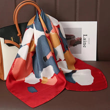 Load image into Gallery viewer, Luxury Satin Silk Square Scarf – Shawl, Hijab &amp; Fashion Wrap 2023
