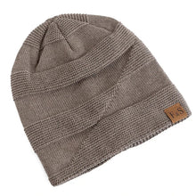 将图片加载到图库查看器，New Unisex Slouchy Winter Hats Add Fur Lined Men And Women Warm Beanie Cap Casual Label Decor Winter Knitted Hats
