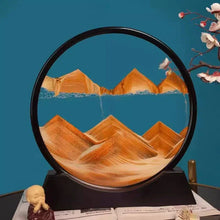 Load image into Gallery viewer, 3D Moving Sand Art Picture - Round Glass Deep Sea Sandscape Hourglass for Home &amp; Office Decor
